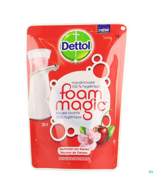 Dettol foam magic douceur cerises recharge   200ml