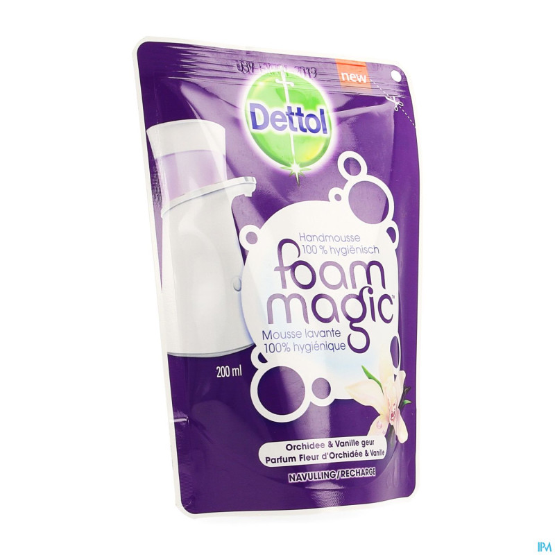 Dettol foam magic fl orchid/vanille recharge 200ml