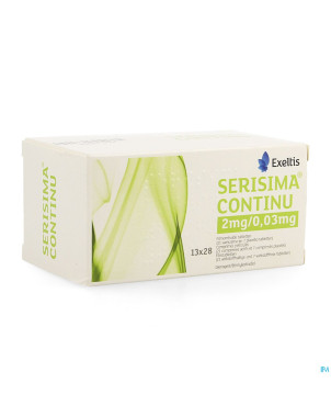 Serisima continu 2mg/0,03mg comp pell 13 x 28
