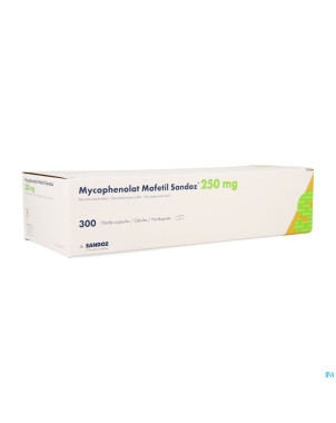 Mycophenolat mofetil sandoz 250mg caps dur 300