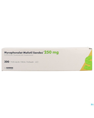 Mycophenolat mofetil sandoz 250mg caps dur 300
