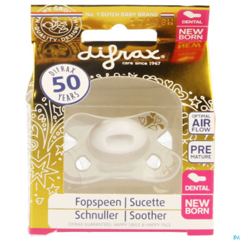 Difrax sucette -2/+2m dental or