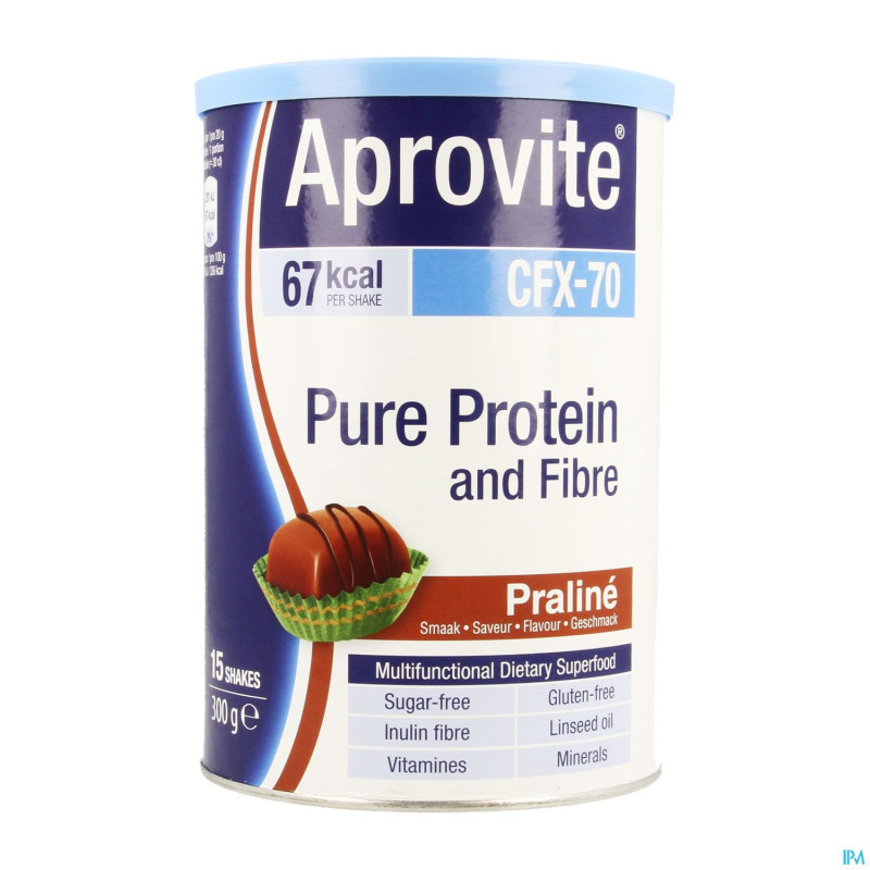 Aprovite cfx70 protein praline pdr 300g  15 shakes
