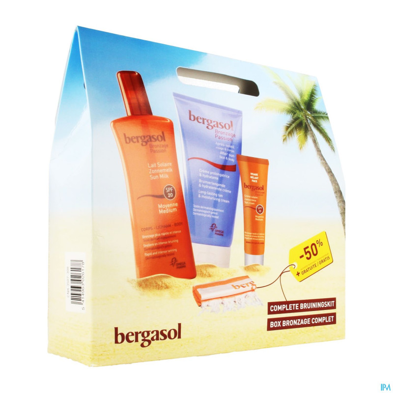 Bergasol box bronzage lait solaire spray