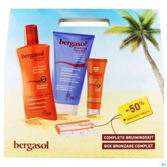 Bergasol box bronzage lait solaire spray