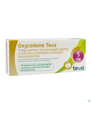 Oxycodone teva  5mg liber.prolongee comp  30