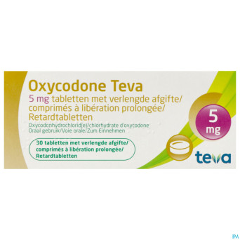 Oxycodone teva  5mg liber.prolongee comp  30