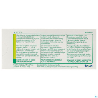 Oxycodone teva  5mg liber.prolongee comp  30
