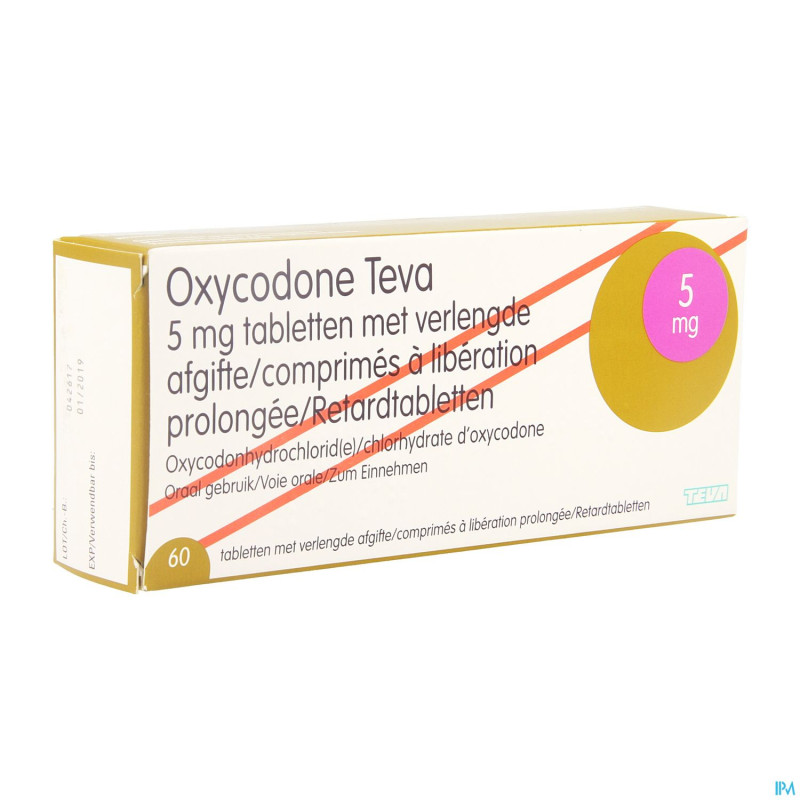 Oxycodone teva  5mg liber.prolongee comp  60