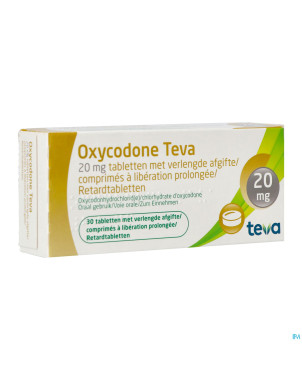 Oxycodone teva 20mg liber.prolongee comp  30