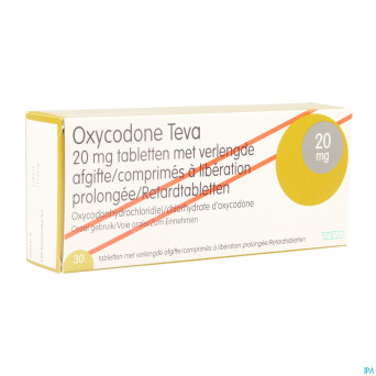 Oxycodone teva 20mg liber.prolongee comp  30