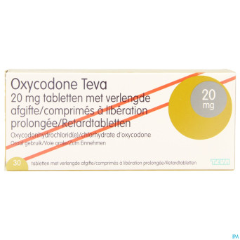 Oxycodone teva 20mg liber.prolongee comp  30