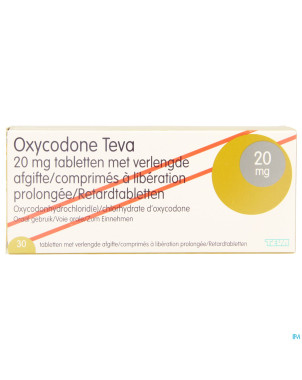 Oxycodone teva 20mg liber.prolongee comp  30