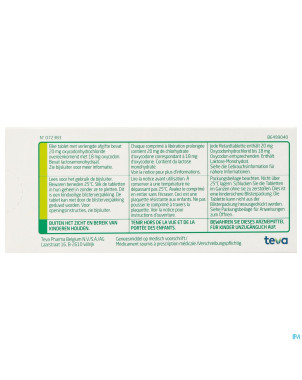 Oxycodone teva 20mg liber.prolongee comp  30