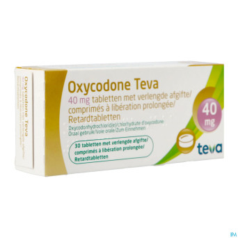 Oxycodone teva 40mg liber.prolongee comp  30