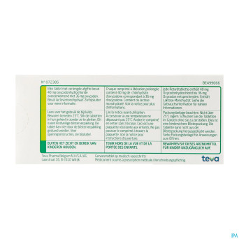 Oxycodone teva 40mg liber.prolongee comp  30