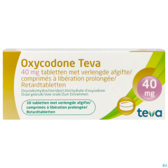 Oxycodone teva 40mg liber.prolongee comp  30
