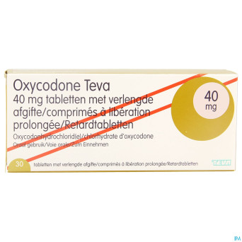 Oxycodone teva 40mg liber.prolongee comp  30