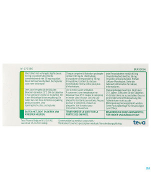 Oxycodone teva 40mg liber.prolongee comp  30