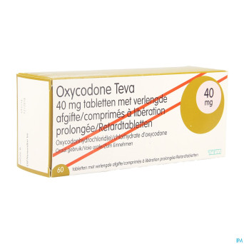 Oxycodone teva 40mg liber.prolongee comp  60
