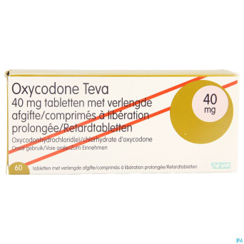 Oxycodone teva 40mg liber.prolongee comp  60