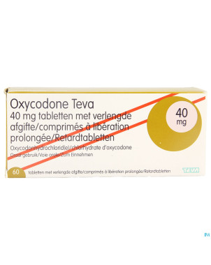 Oxycodone teva 40mg liber.prolongee comp  60