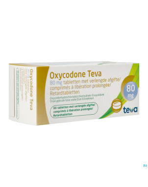 Oxycodone teva 80mg liber.prolongee comp  60