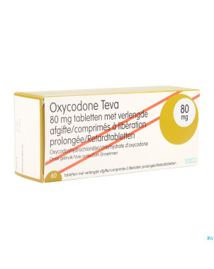 Oxycodone teva 80mg liber.prolongee comp  60