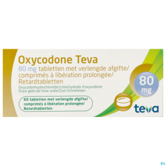 Oxycodone teva 80mg liber.prolongee comp  60