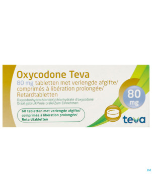 Oxycodone teva 80mg liber.prolongee comp  60