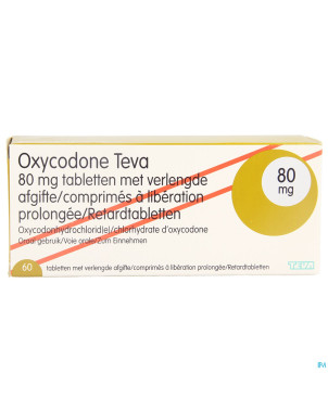 Oxycodone teva 80mg liber.prolongee comp  60