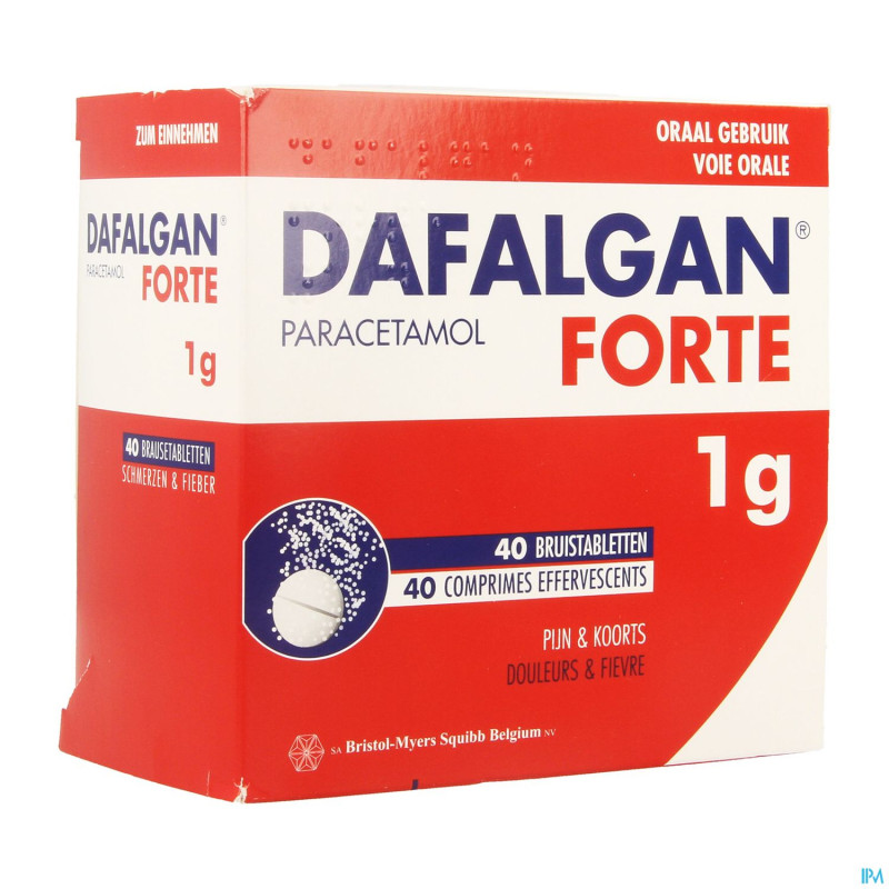 Dafalgan forte 1g impexeco comp eff 40 x 1g pip