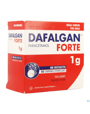 Dafalgan forte 1g impexeco comp eff 40 x 1g pip
