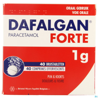 Dafalgan forte 1g impexeco comp eff 40 x 1g pip