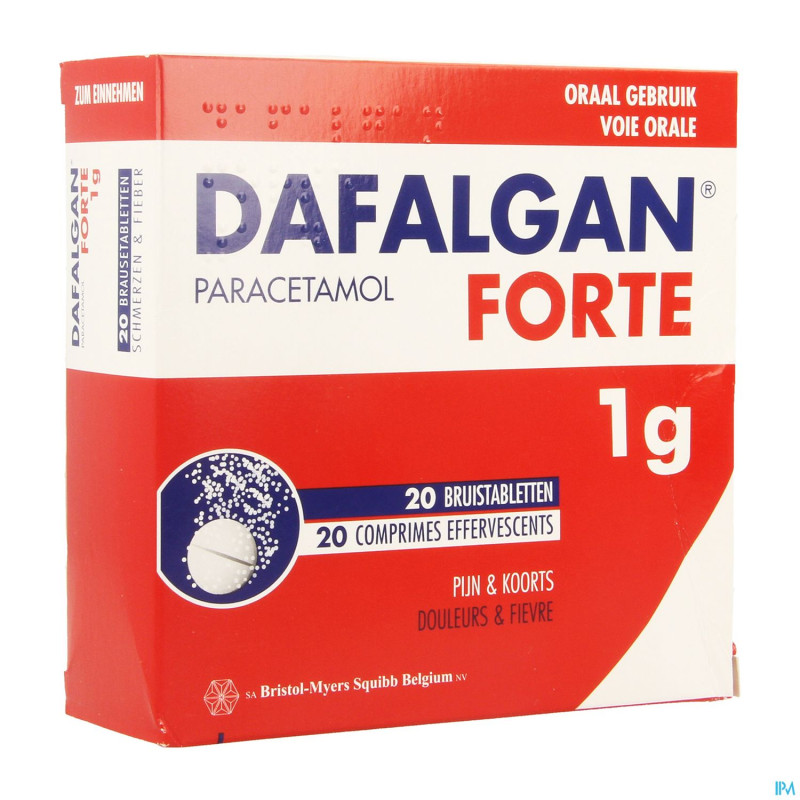 Dafalgan forte 1g impexeco comp eff 20 x 1g pip
