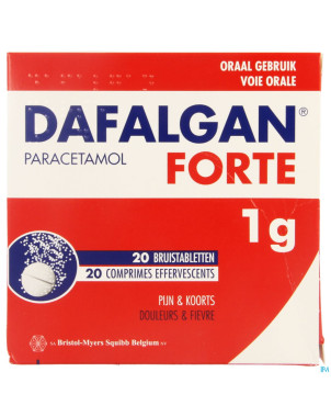 Dafalgan forte 1g impexeco comp eff 20 x 1g pip