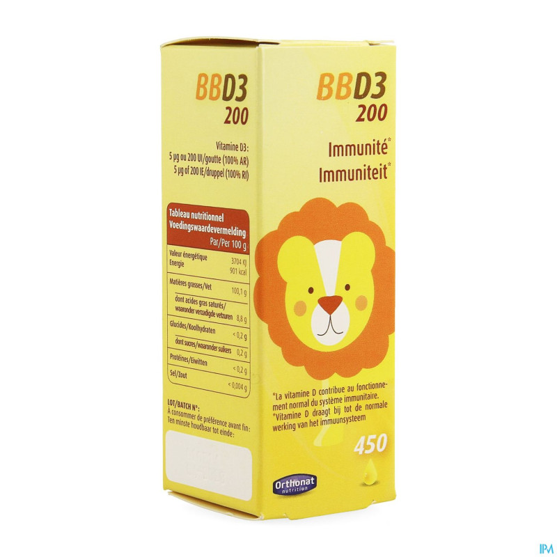 Bb d3 200 ui    gutt 20ml orthonat