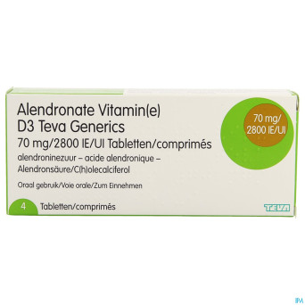 Alendronate vit d3 teva generics 70mg/2800ui  4