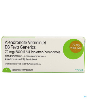 Alendronate vit d3 teva generics 70mg/2800ui  4