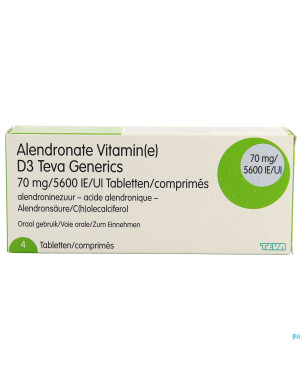 Alendronate vit d3 teva generics 70mg/5600ui  4