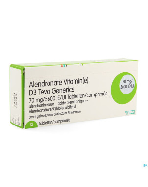 Alendronate vit d3 teva generics 70mg/5600ui 12