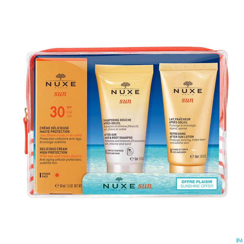 Nuxe sun trousse ip30 visage 50ml + mini 2x50ml