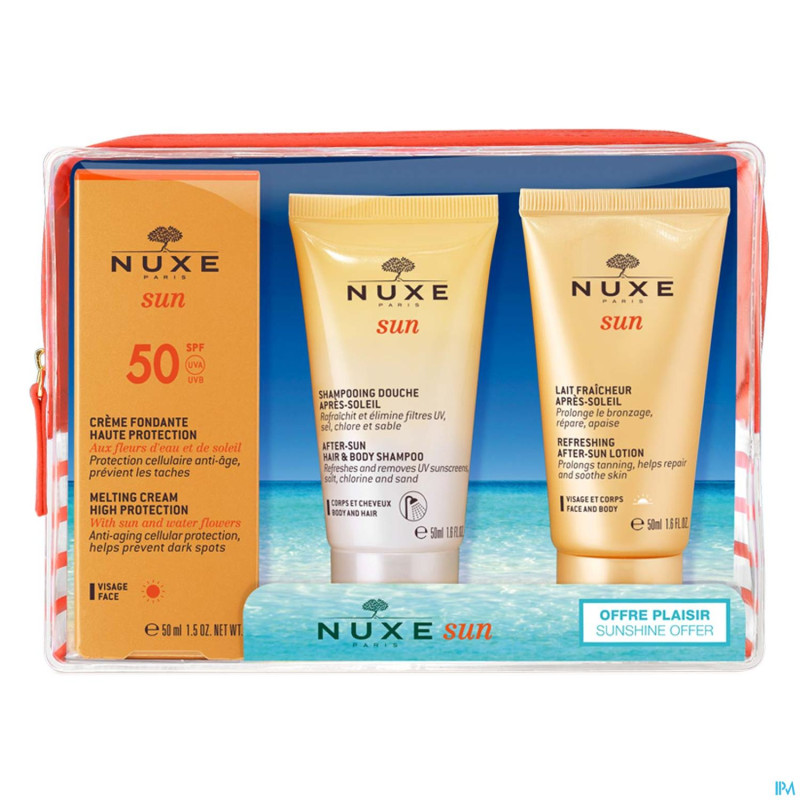 Nuxe sun trousse ip50 visage 50ml + mini 2x50ml