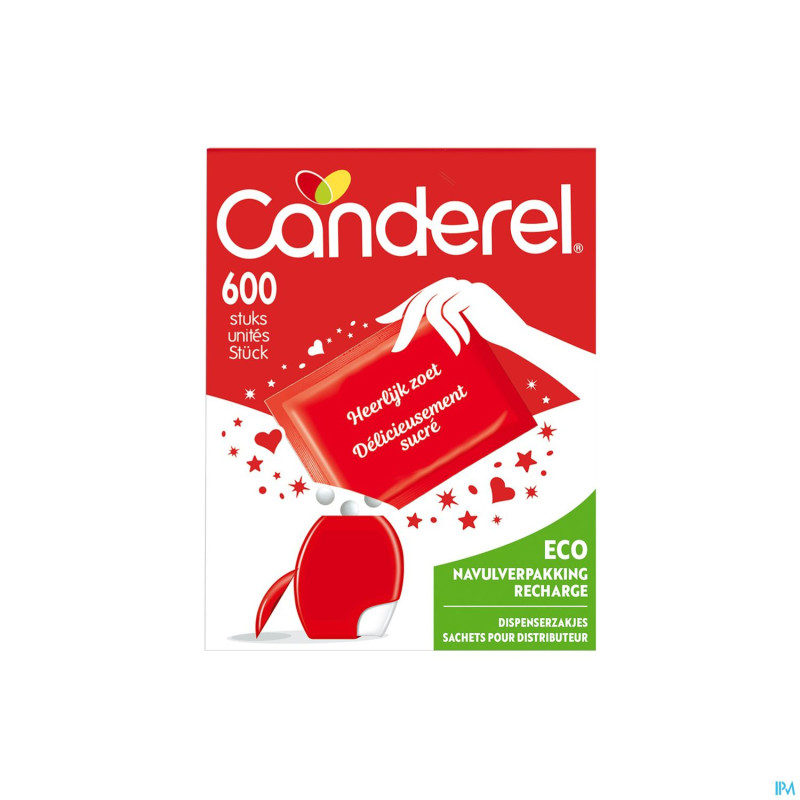 Canderel recharge pr distributeur maxipack 500+100