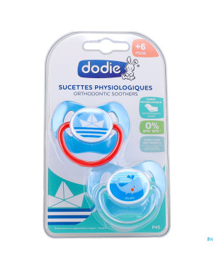 Dodie sucette physio silic. 2  +6m messages coeurs