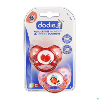 Dodie sucette anatomique silic. +6m dessin f a18 2