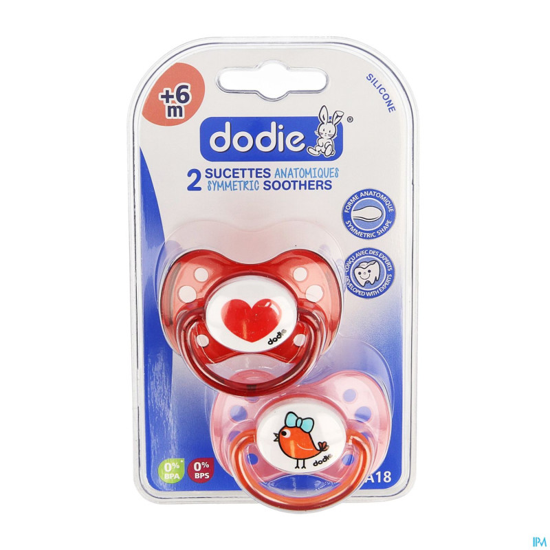 Dodie sucette anatomique silic. +6m dessin f a18 2