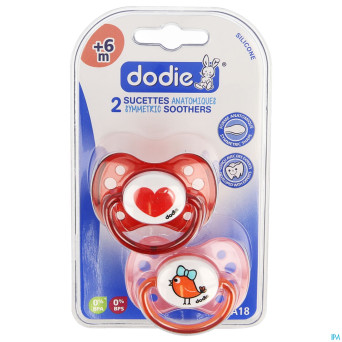 Dodie sucette anatomique silic. +6m dessin f a18 2