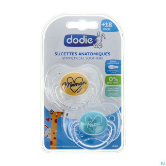 Dodie sucette anatomique silic. +18m fan    a44 2