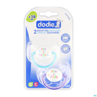Dodie sucette anatomique silic. +18m fan    a44 2